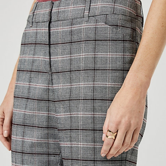 Check Print Viscose Blend Pant - Picture 3 of 5